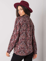 Dark brown blouse with prints Hadiya FRESH MADE