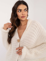 Hurt Ecru rozpinany sweter o luźnym kroju OCH BELLA