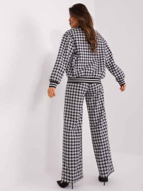 Hurt Szaro-czarny komplet z bluzą i szerokimi spodniami