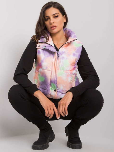 Pomarańczowo-fioletowa pikowana kamizelka damska Roonie