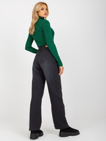 Hurt Grafitowe szerokie spodnie jeansowe FRESH MADE