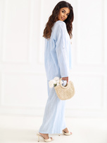 Jasnoniebieska bawełniana bluzka na lato