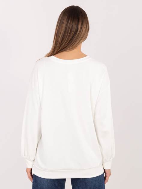 Ecru damska bluza oversize z wiskozy RUE PARIS