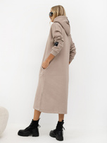 Dunkelbeige Sweatkleid mit Taschen Sheffield RUE PARIS.