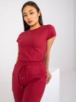 Bordowy t-shirt Peachy