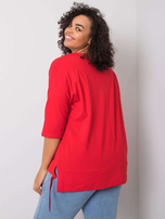 Czerwona bluzka z aplikacjami Cassia