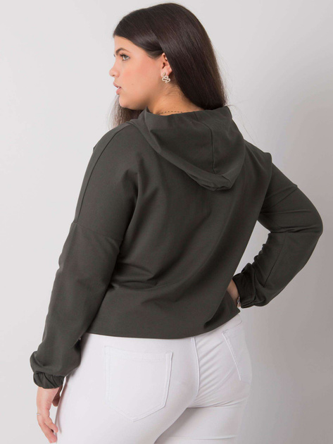 Ciemna khaki rozpinana bluza plus size Kaylee