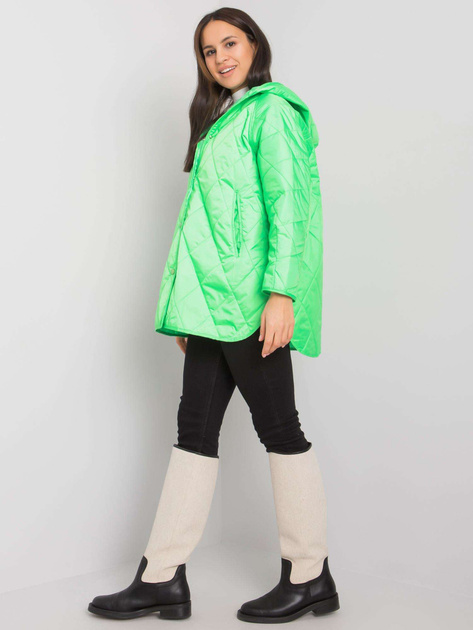 Zielona kurtka pikowana z kapturem Selah