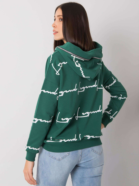 Ciemnozielona bluza plus size z kieszenią Jossy