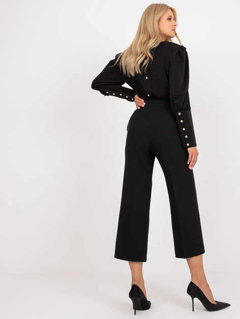 Czarne spodnie materiałowe 7/8 RUE PARIS