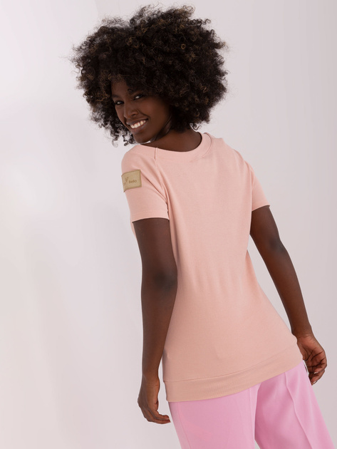 Hurt Brudnoróżowa damska bluzka w prążek OCH BELLA