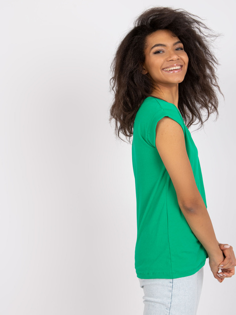 Zielony t-shirt basic Atlanta RUE PARIS