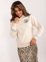 Hurt Jasnobeżowa bluza damska bez kaptura SUBLEVEL