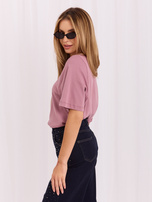 Schmutzig-rosa Damen T-Shirt Basic aus Baumwolle RUE PARIS.