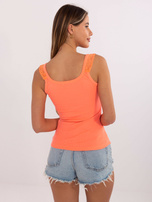 Fluo pomarańczowy top z koronką 