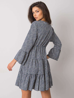 Granatowa sukienka w kwiatki Daleyza