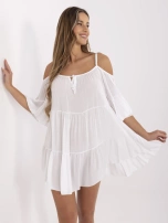 Biała sukienka z odkrytymi ramionami Veronique OCH BELLA