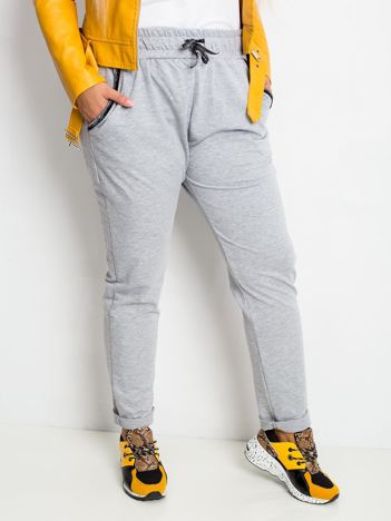 Szare spodnie plus size Savage