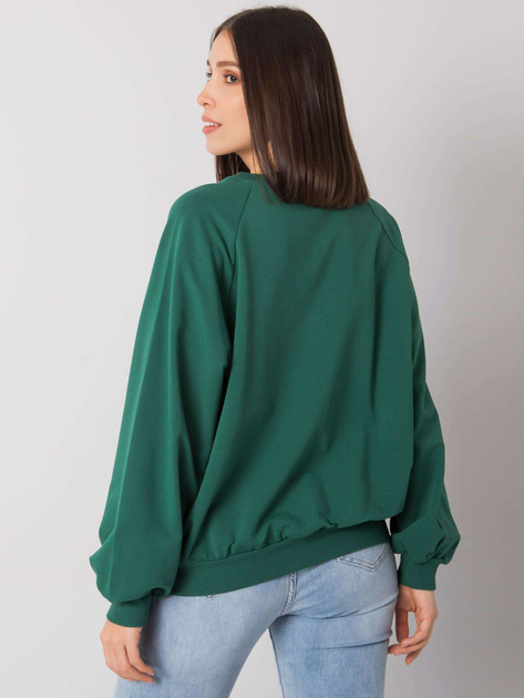 Ciemnozielona bluza plus size bez kaptura Hariette