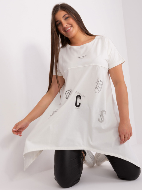 Hurt Ecru bluzka plus size z aplikacjami