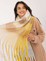 Hurtownia Żółto-beżowy długi szal damski