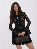 Black lace top with bell sleeves RUE PARIS.