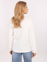 Ecru casualowa bluzka z bawełny