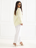 Jasnożółta rozpinana koszula z długim rękawem