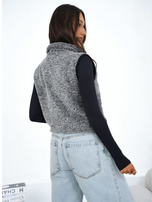 Ciemnoszara kamizelka miś ze stójką