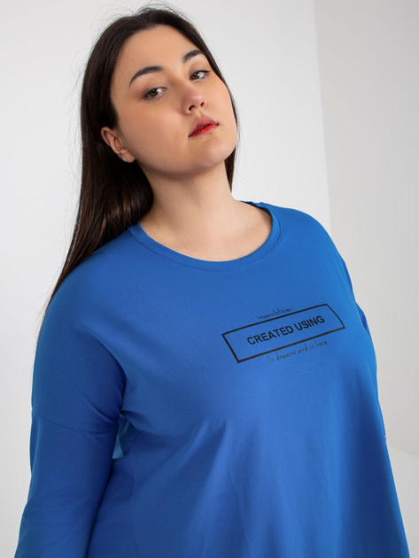 Hurt Ciemnoniebieska asymetryczna tunika plus size