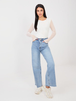 Białe siateczkowe body z drapowaniem