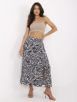 Granatowa midi spódnica z wiskozy FRESH MADE