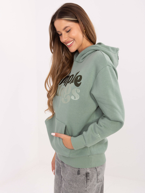 Pistacjowa ocieplana bluza z kapturem SUBLEVEL