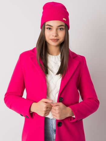 Fuchsia knitted beanie RUE PARIS