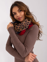 Hurtownia online Czerwony damski komin we wzory