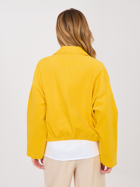 Ciemnożółta sztruksowa kurtka typu bomber RUE PARIS