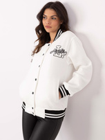 Hurtownia Ecru ocieplana bluza baseball z naszywką