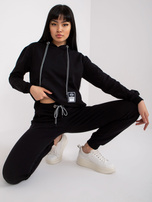 Czarny komplet dresowy bawełniany Mariami