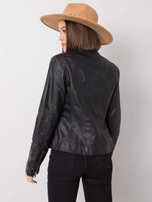 Czarna kurtka ze skóry ekologicznej Eulalie