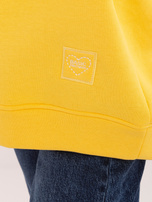Żółta dresowa bluza basic z ociepleniem RUE PARIS