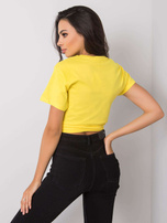 Żółty t-shirt z napisem Adalia