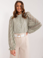 Hurt Pistacjowa rozpinana koszula z podszewką