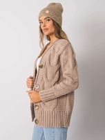 Beżowo-żółta czapka damska RUE PARIS