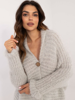 Hurt Jasnoszary rozpinany sweter oversize OCH BELLA