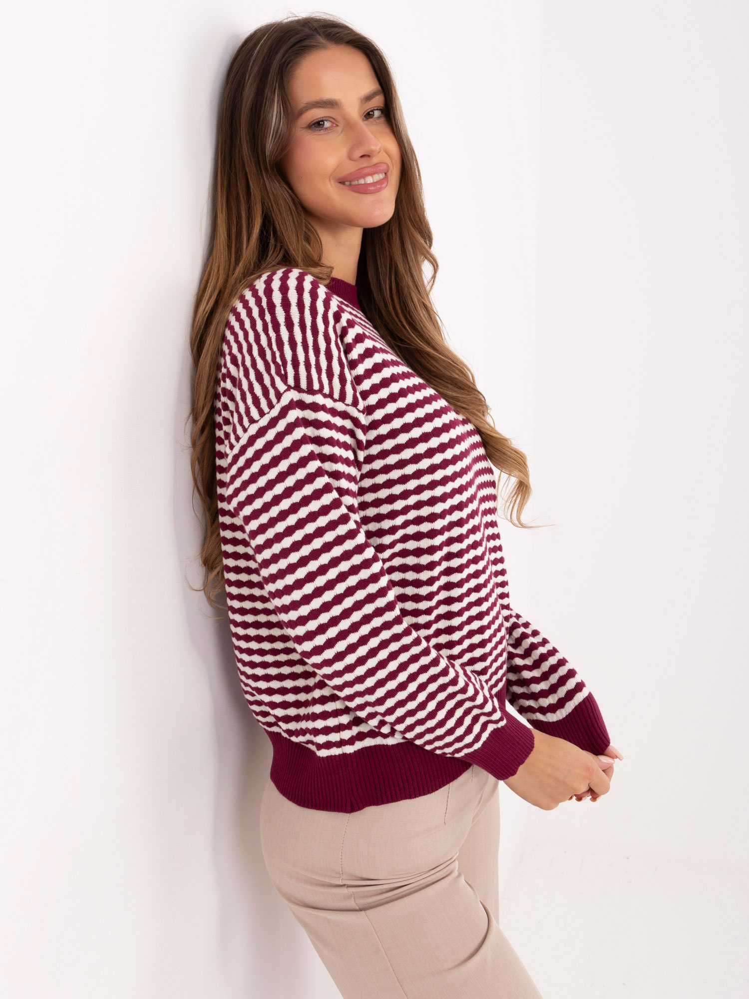 Sweter bordowy