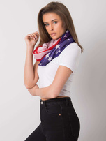 White-red scarf with print