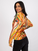 Żółta bluzka z dekoltem w serek Evelyne 