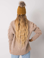 Musztardowa czapka zimowa RUE PARIS