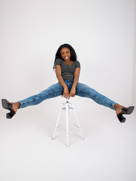 Niebieskie spodnie jeasowe skinny SUBLEVEL