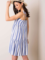 Weiß-blaue Semille-Kleid